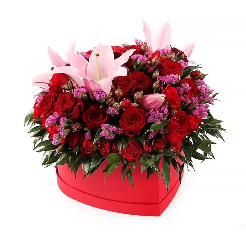 Цветы в коробке «Капля любви»